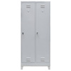 Szafka BHP ubraniowa na podstawie z nóżkami Mega-M pracownicza 2-drzwiowa S-80 cm szara