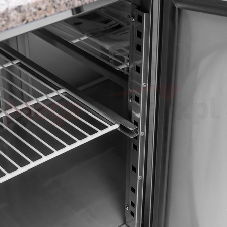 Stół chłodniczy do pizzy z granitowym blatem Mega-M STCH/VCH/140/70/R290/R/N