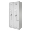 Szafka ubraniowa BHP Mega-M J-80/L 4 drzwiowa typ L szara S-80 cm G-50 cm H-180 cm skręcana N