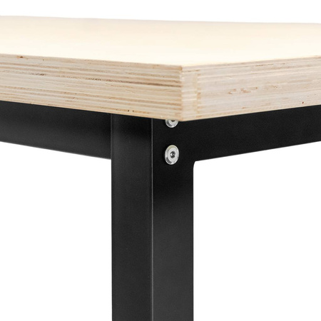 Stół warsztatowy Mega-M S-150 cm + szafka 1 szuflada system 01 grafit/front szary N
