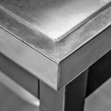 Zlew gastronomiczny spawany dwukomorowy z szafką Mega-M 100x60x85 cm stal nierdzewna