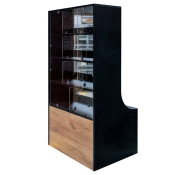 Witryna sklepowa na ciastka i cukierki Mega-M H-162 cm L-80 cm G-60 cm czarna N