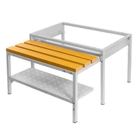 Półka na buty do podstawy z wysuwaną ławeczką WPC pod szafkę BHP Mega-M J-80 S-70 cm G-27 cm H-18 cm N