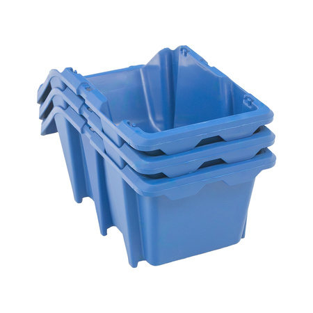 Pojemnik magazynowy kuweta warsztatowa Mega-M 26,5x42x16,8 cm plastikowy niebieski XL