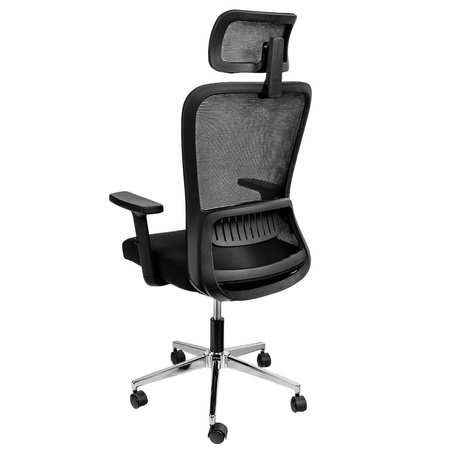 Fotel biurowy obrotowy FURVERO Norma BM/A1D/L1D/H1D czarny spełnia wymogi BHP