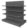 Regał sklepowy gondola Mega-M Basic H-165 cm L-203 cm 2xG-50/6x40 cm (GC-108 cm) antracyt N