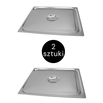 Pokrywka do GN 2/1 ze stali nierdzewnej Mega-M 65×53 cm zestaw 2 szt.
