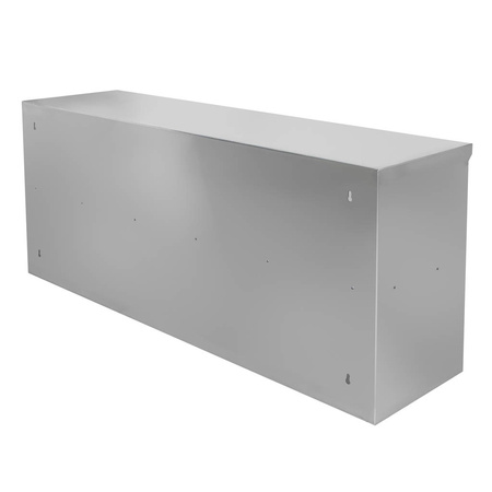 Szafka wisząca ze stali nierdzewnej otwarta Mega-M 150x40x60 cm