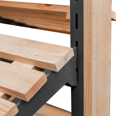 Wyspa na owoce i warzywa z regulowaną półką Mega-M L-126 cm G-166 cm H-147 cm klon