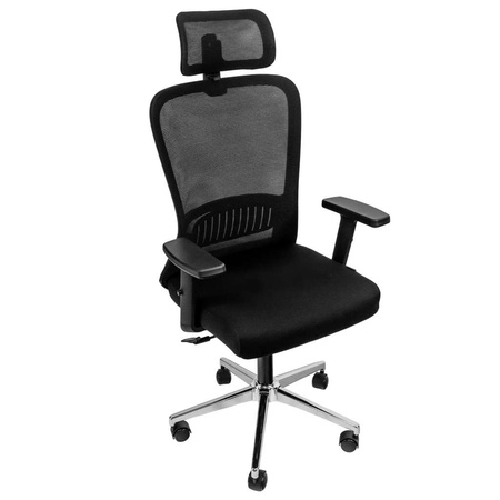 Fotel biurowy obrotowy FURVERO Norma BM/A1D/L1D/H1D czarny spełnia wymogi BHP