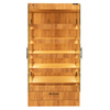 Regał na pieczywo z szybą Mega-M H-205 cm L-100 cm G-58 cm dąb kraft