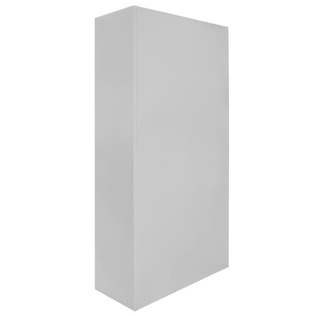 Szafa biurowa metalowa na dokumenty Mega-M pełne drzwi S-90 cm G-40 cm H-185 cm szara