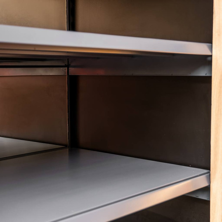 Regał na alkohol bez baneru Mega-M H-233cm L-207 cm G-72 cm czarny