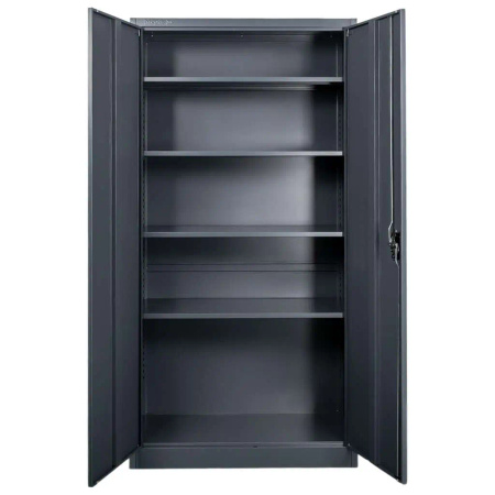 Szafa metalowa na dokumenty Mega-M J-185 grafitowa S-90 cm G-40 cm H-185 cm skręcana N