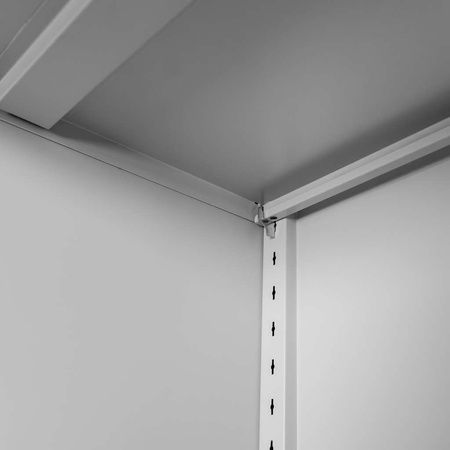 Szafa metalowa na dokumenty Mega-M J-100 szara/ grafitowy front S-100 cm G-40 cm H-185 cm skręcana N