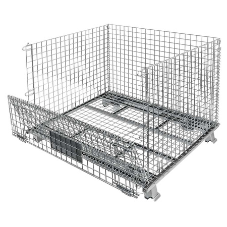Pojemnik siatkowy gitterbox z kołami Mega-M 120x100x89 cm kosz metalowy składany