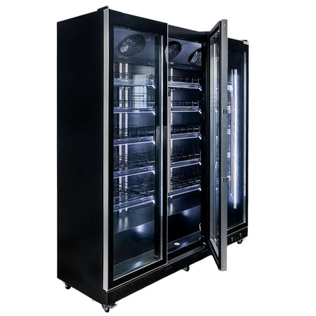Witryna chłodnicza 3-drzwiowa 1200L Mega-M DIEGO R168 Prestige black oświetlenie LED