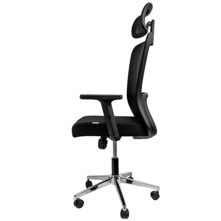 Fotel biurowy obrotowy FURVERO Norma BM/A1D/L1D/H1D czarny spełnia wymogi BHP