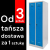 Szafka BHP ubraniowa Mega-M pracownicza 2-drzwiowa S-60 cm szara/niebieski front WYSYŁKA PALETOWA