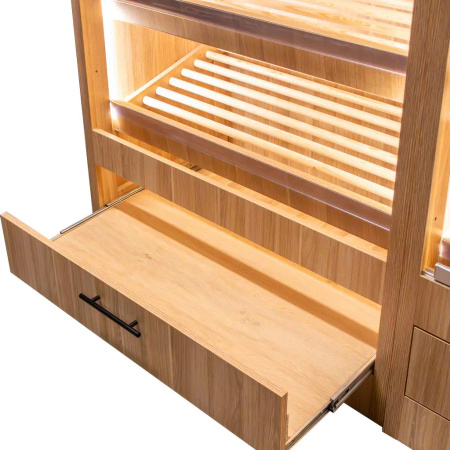 Regał na pieczywo otwarty Mega-M H-205 cm L-100 cm G-58 cm dąb amerykański