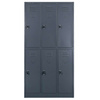 Szafka skrytkowa BHP Mega-M 6 skrytkowa 90x50x180 cm grafitowa