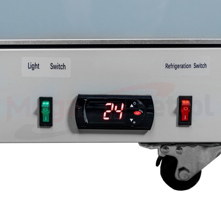 Witryna chłodnicza 1-drzwiowa 501L Mega-M DIEGO R62 Prestige white oświetlenie LED