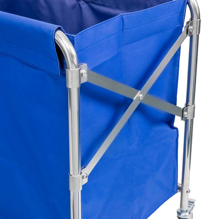 Wózek hotelowy na pranie Mega-M 86x65x80 cm składany niebieski