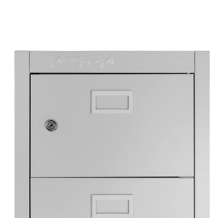 Szafka śniadaniowa BHP Mega-M J-33/10 10 skrytkowa szara S-32,5 cm G-30 cm H-180 cm skręcana N