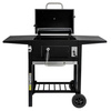 Grill ogrodowy węglowy Mega-M 2x stolik boczny, ruszt emaliowany 42x30 N
