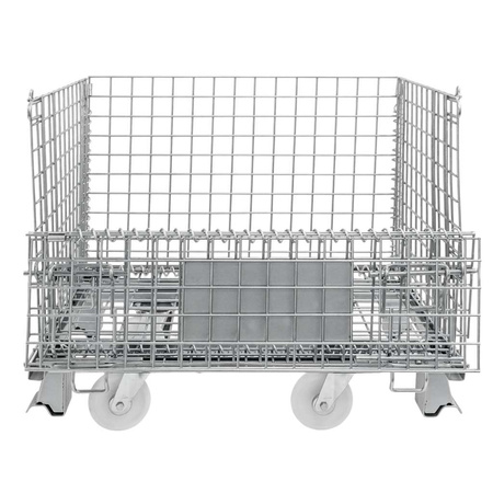 Pojemnik siatkowy gitterbox z kołami Mega-M 80x60x64 cm kosz metalowy składany