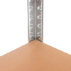 Regał magazynowy Mega-M Basic H-180 cm L-90 cm G-40 cm 5 półek z MDF 4 mm (175kg) ocynk N