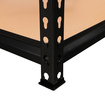 Regał magazynowy Mega-M PRO LOFT  H-180 cm L-90cm G-40 cm 5 półek z MDF 6.2 mm 275 kg czarny