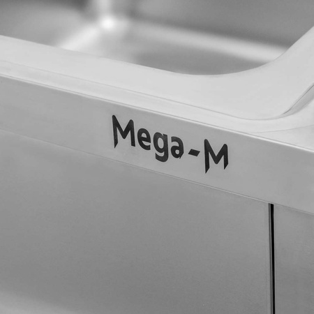 Zlew ze stali nierdzewnej jednokomorowy przyścienny z półką Mega-M S-80 cm G-70 cm H-85 cm N