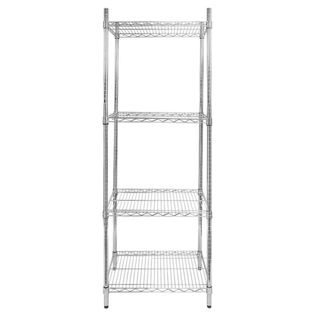 Regał gastronomiczny druciany chromowany Mega-M 4-półkowy 60x60x180 cm