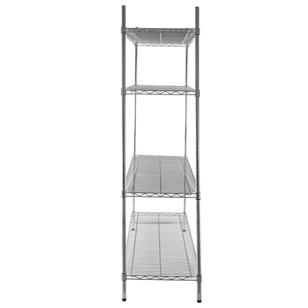 Regał druciany chromowany Mega-M 4-półkowy 180x45x180 N