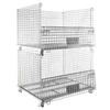 Pojemnik siatkowy Gitterbox S-120 cm G-100 cm H-89 cm oczko 5x5 cm wzmacniany z otwieranym bokiem ocynk N