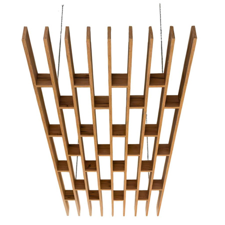 Lamel sufitowy/ ścienny podwieszany modułowy Mega-M H- 250 cm L- 96 cm G- 10 cm dąb kraft N