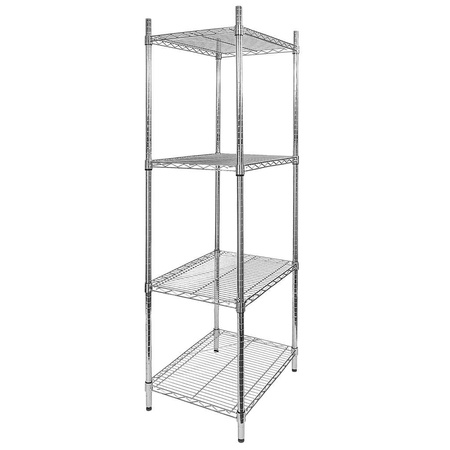 Regał gastronomiczny druciany chromowany Mega-M 4-półkowy 60x60x180 cm