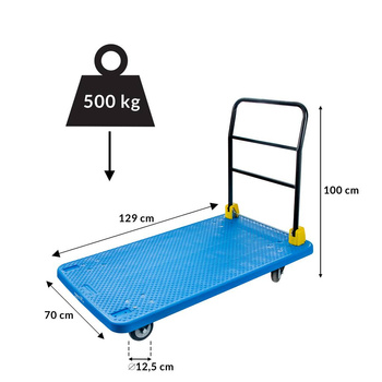 Wózek platformowy składany Mega-M 500 kg XXL