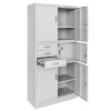 Szafa biurowa metalowa Mega-M WENUS W-14 na akta z sejfem szara S- 90 cm G- 40 cm H-185 cm skręcana N