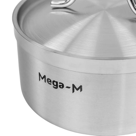 Rondel gastronomiczny wysoki z pokrywką Mega-M PRO 3l śr. 18 cm x h 10 cm N