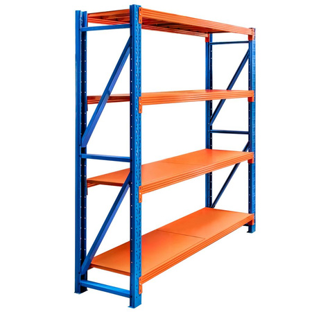 Regał metalowy magazynowy 4-półkowy Mega-M FORTIS LIGHT H-200 cm L-200 cm G-50 cm moduł bazowy WYSYŁKA PALETOWA