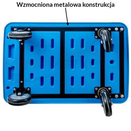 Wózek platformowy Mega-M 300kg 48 cm x 70 cm S niebieski N