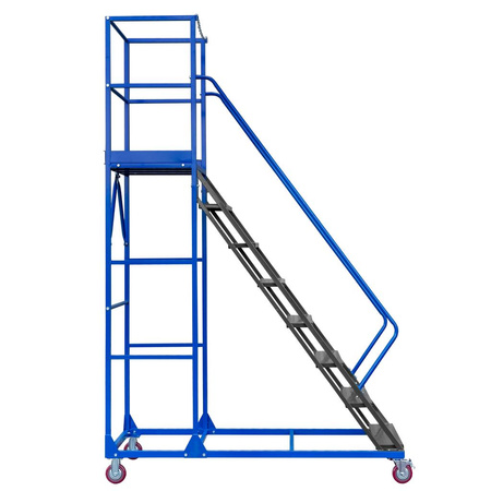 Drabina magazynowa przejezdna pomost magazynowy Mega-M STANDARD H-200 cm 8 stopni