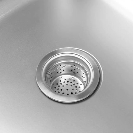 Stół ze stali nierdzewnej przyścienny ze zlewem po prawej stronie i z szafką Mega-M S-100 cm G-60 cm H-85 cm N