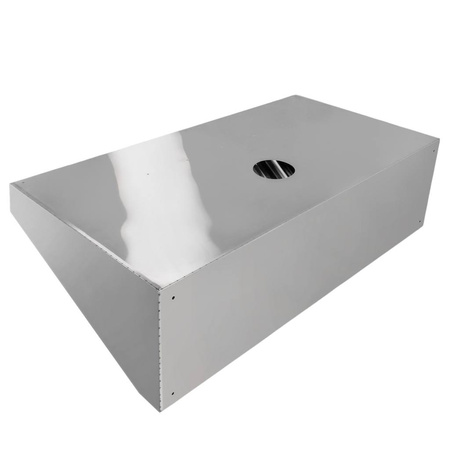 Okap gastronomiczny skośny z łapaczem tłuszczu Mega-M 150x100x50 cm stal nierdzewna