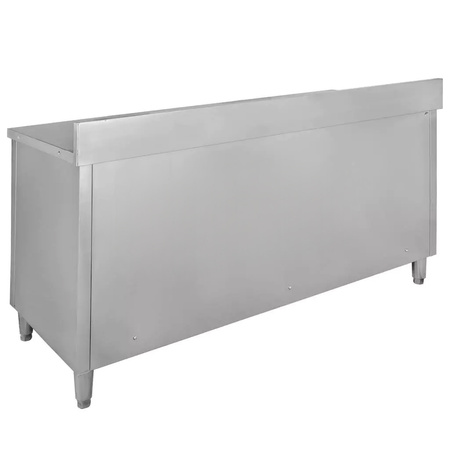Stół gastronomiczny ze stali nierdzewnej przyścienny z szafką i szufladami Mega-M 140x70x85 cm