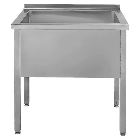 Basen ze stali nierdzewnej przyścienny  spawany Mega-M S-80 cm G-70 cm H- 85 cm N