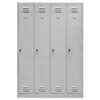 Szafka ubraniowa BHP Mega-M J-120 4 drzwiowa szara S-120 cm G-50 cm H-180 cm skręcana N