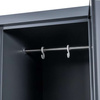 Szafka ubraniowa skrytkowa BHP Mega-M J-80/4 4 drzwiowa grafitowa S-80 cm G-50 cm H-180 cm skręcana N